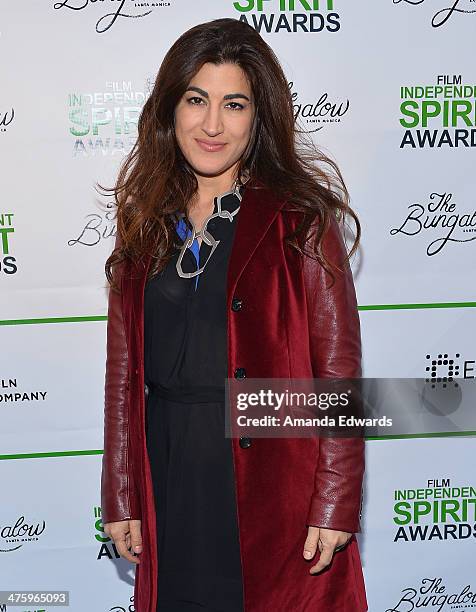 Director Jehane Noujaim attends the 2014 Film Independent Spirit Awards after party at The Bungalow on March 1, 2014 in Santa Monica, California.