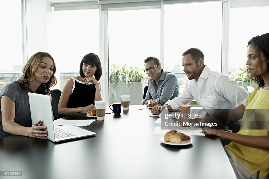 Business meeting in modern office