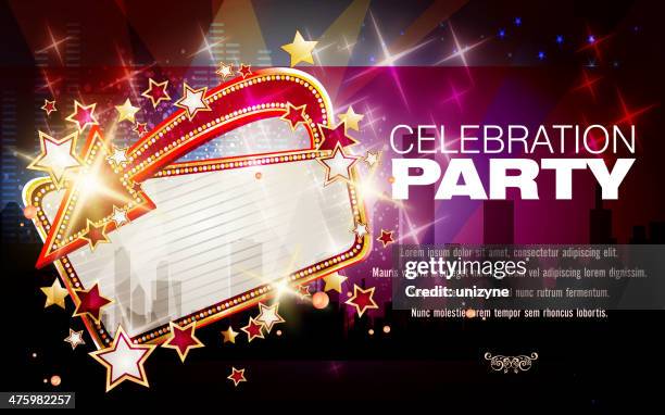 bildbanksillustrationer, clip art samt tecknat material och ikoner med entertainment background with marquee display - entertainment tent