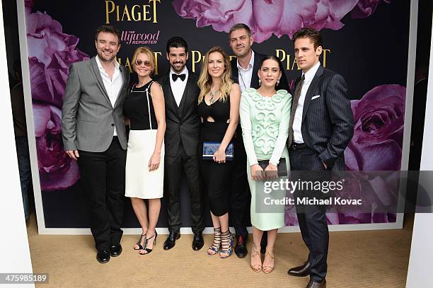 Guests pose in the Piaget Lounge during the 2014 Film Independent Spirit Awards at Santa Monica Beach on March 1, 2014 in Santa Monica, California.