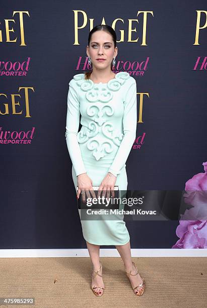 Guest poses in the Piaget Lounge during the 2014 Film Independent Spirit Awards at Santa Monica Beach on March 1, 2014 in Santa Monica, California.