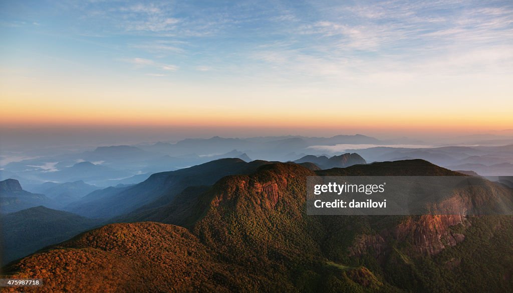 Sunrise over Adam's peak, Sri Lanka