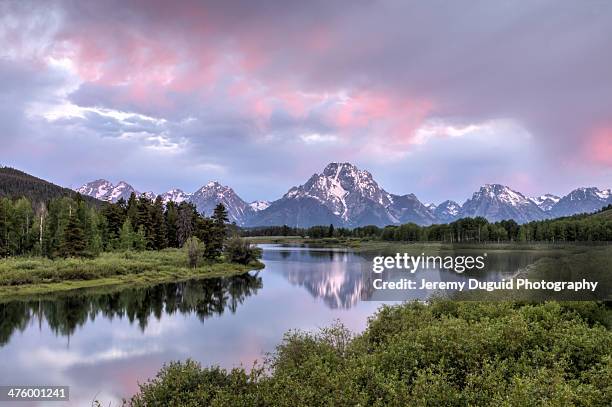 early morning at oxbow bend - 三日月湖 ストックフォトと画像