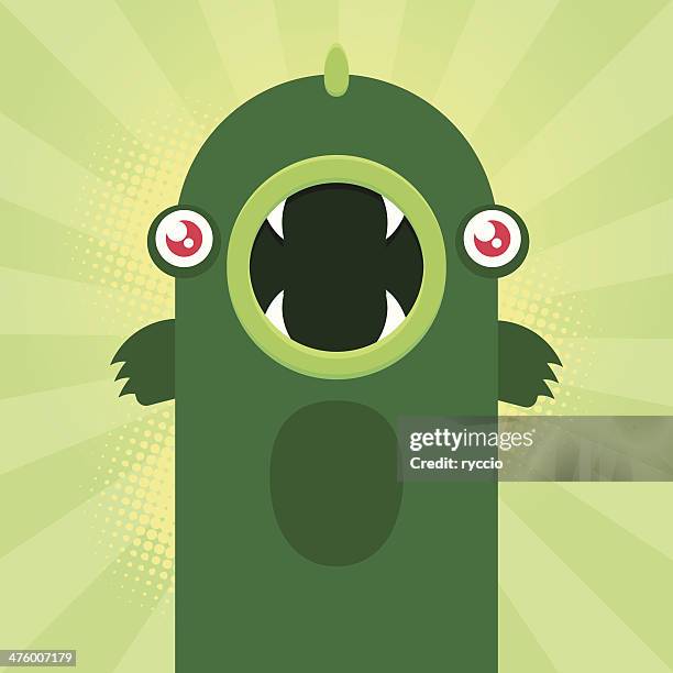 cute monster - caiman stock illustrations