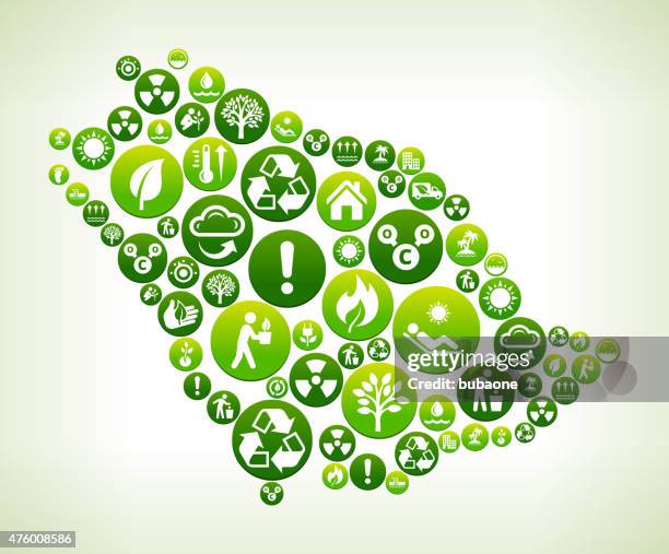 saudi arabia environmental conservation green vector button pattern. - saudi arabia people stock illustrations