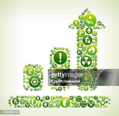 Progress Chart Environmental Conservation Green Vector Button Pattern. Progress Chart Environmental Conservation Green Vector Button Pattern.