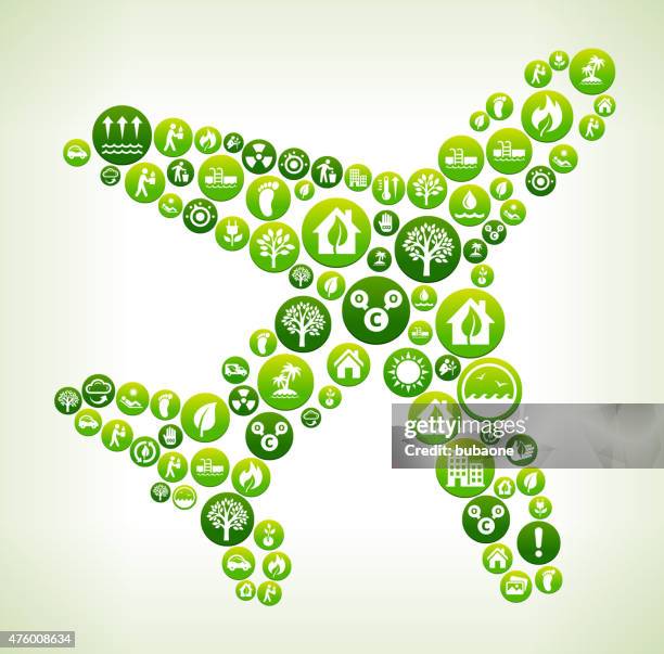 plane environmental conservation green vector button pattern. - air vehicle stock illustrations