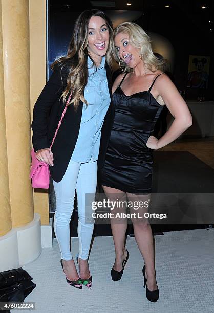 Model/actress Courtney Sixx and personality Liz Crokin at the Art Exhibition Red Carpet Event Unveiling Of Celeb Selfies Portrait Series By Pop...