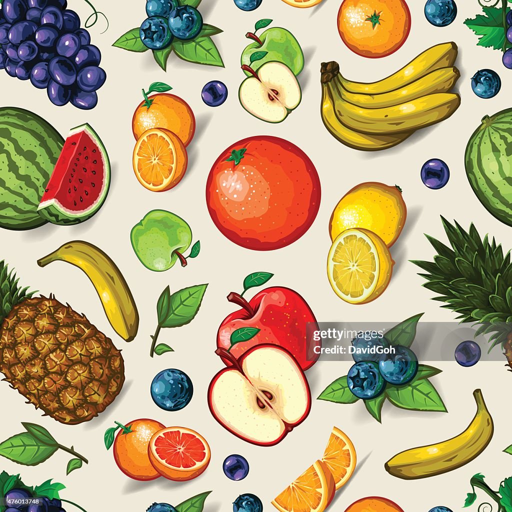 Fruit Pattern Effect Seamless Fruit Pattern High-Res Vector Graphic - Getty Images