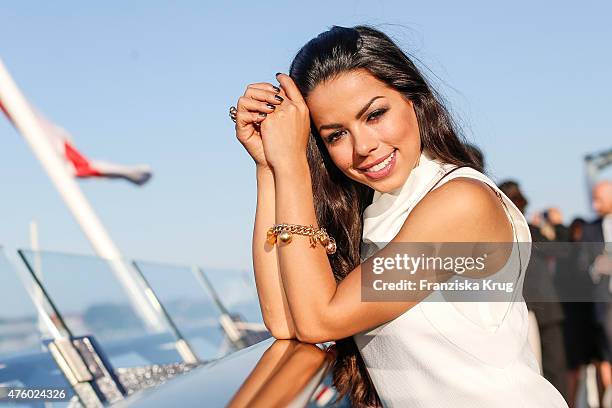 Fernanda Brandao during the naming ceremony of the cruise ship 'Mein Schiff 4' on June 5, 2015 in Kiel, Germany.