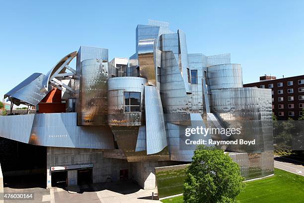 Frank Gehry's Frederick R. Weisman Art Museum on the University of Minnesota campus on May 21, 2015 in Minneapolis, Minnesota.