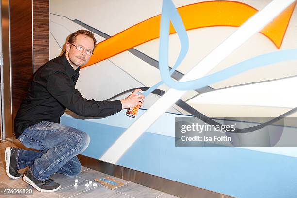 The artist Daim during the naming ceremony of the cruise ship 'Mein Schiff 4' on June 5, 2015 in Kiel, Germany.