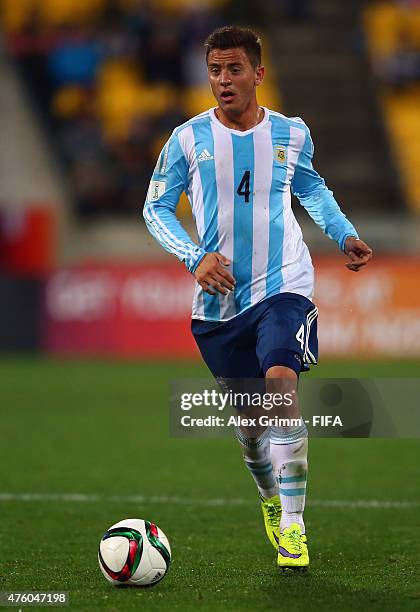 Nicolas Tripichio of Argentina controles the ball during the FIFA U-20 World Cup New Zealand 2015 Group B match between Austria and Argentina at...