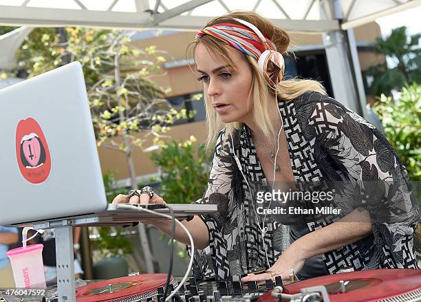 Actress/recording artist Taryn Manning DJ's during Ditch Fridays at Palms Pool & Dayclub on June 5, 2015 in Las Vegas, Nevada.