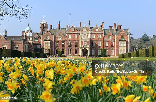 View of The Church of St Mary Magdalene on Queen Elizabeth II's Sandringham Estate on June 5, 2015 in Norfolk, England. This is where Princess...