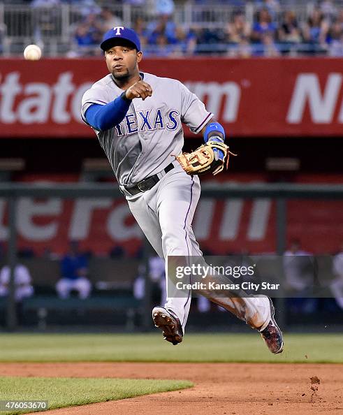 Texas Rangers Andrus Texas Rangers shortstop Elvis Andrus throws out the Kansas City... News ...