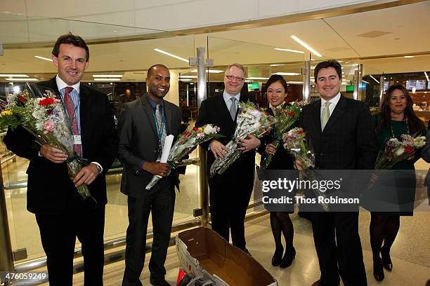 Sebastien Granier, sales director, Eastern USA, guests, and Tom Owen, senior VP, Americas attend Cathay Pacific Airways Launches A New Daily Non-Stop...