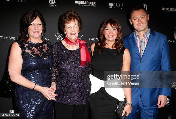 Jane Libberton, Philomena Lee, Tina Pope and writer/producer Jeff Pope attend The Weinstein Company's Academy Award party hosted by Chopard and...