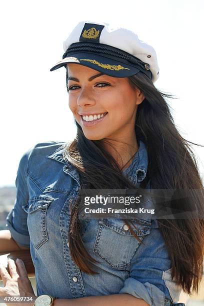 Fernanda Brandao during the naming ceremony of the cruise ship 'Mein Schiff 4' on June 5, 2015 in Kiel, Germany.