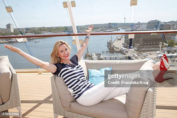Bettina Cramer during the naming ceremony of the cruise ship 'Mein Schiff 4' on June 5, 2015 in Kiel, Germany.
