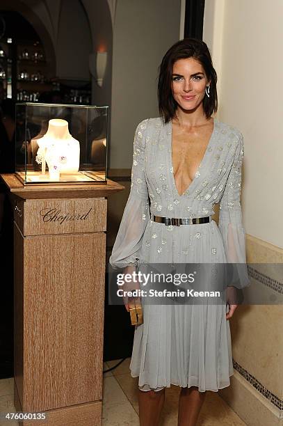 Hilary Rhoda attends the Weinstein Company Academy Award party hosted by Chopard on March 1, 2014 in Beverly Hills, California.