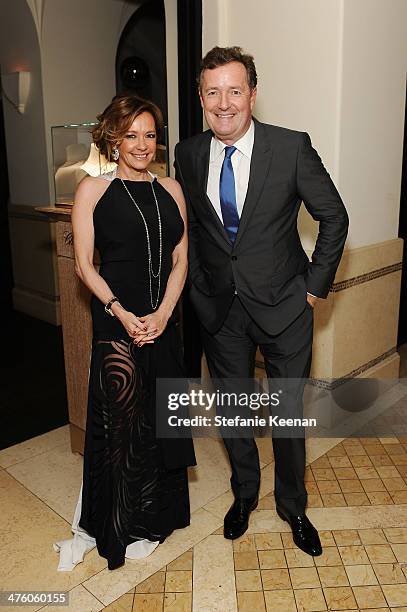 Chopard Co-President and Creative Director Caroline Scheufele and Piers Morgan attend the Weinstein Company Academy Award party hosted by Chopard on...