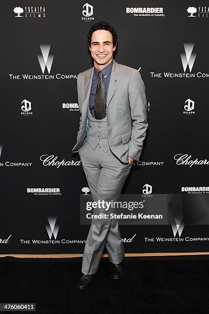 Designer Zac Posen attends the Weinstein Company Academy Award party hosted by Chopard on March 1, 2014 in Beverly Hills, California.