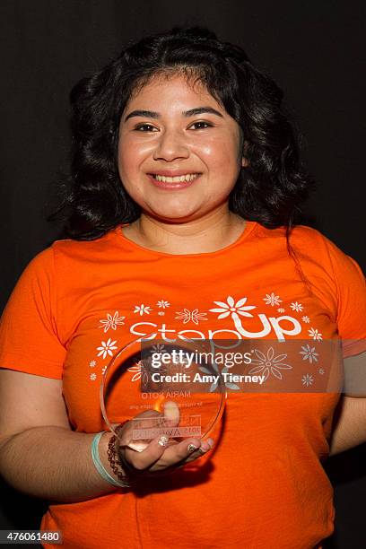 Step Up Women's Network student honoree Maria Soto attends the Step Up Women's Network 12th Annual Inspiration Awards at The Beverly Hilton Hotel on...