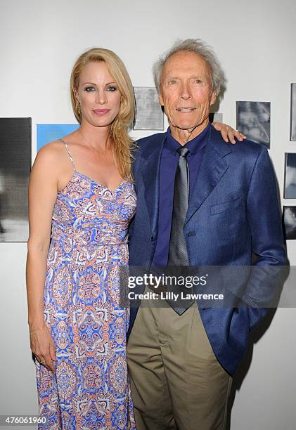 Alison Eastwood and Clint Eastwood attend Alison Eastwood hosts The Art For Animals Fundraiser Art event at De Re Gallery on June 5, 2015 in West...