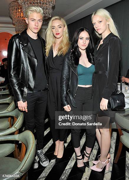 Musicians Lucky Blue Smith, Daisy Clementine Smith, Queen Starlie Smith and Pyper America Smith of The Atomics attend DSQUARED2 Los Angeles cocktail...