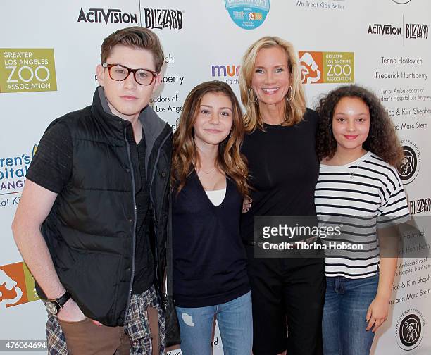 Benet, G. Hannelius, Beth Littleford and Kayla Maisonet attend "Dreamnight" at the Los Angeles Zoo on June 5, 2015 in Los Angeles, California.