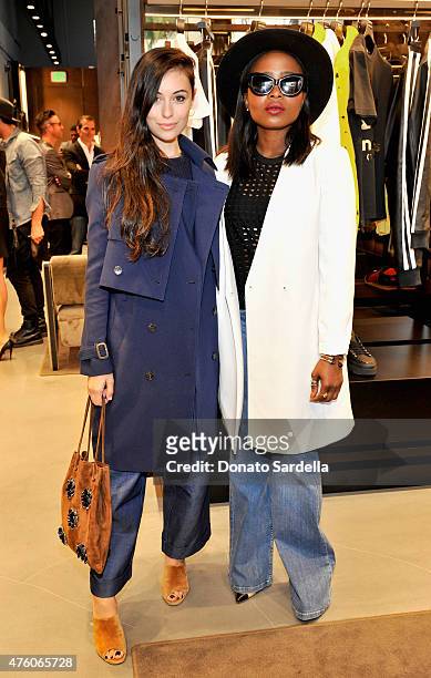 Marta Pozzan and Ade Samuel attend DSQUARED2 Los Angeles cocktail party and dinner hosted by Dean and Dan Caten on June 5, 2015 in Beverly Hills,...