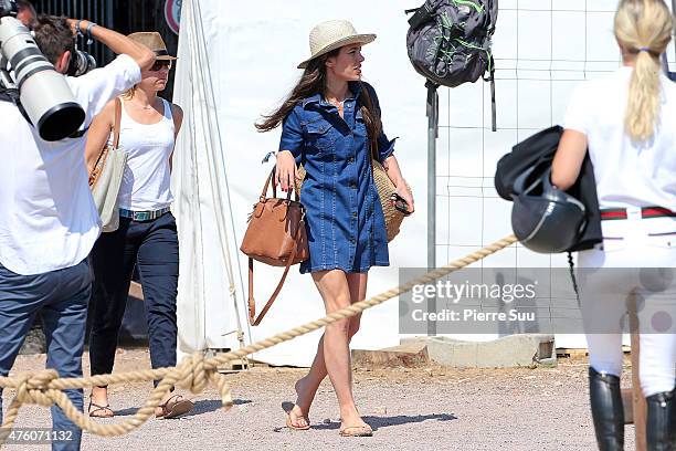 Charlotte Casiraghi attends the Longines Athina Onassis Horse Show on June 6, 2015 in Saint-Tropez, France.