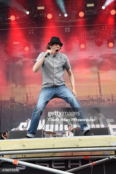 Tim Kleinrensing of Sondaschule performs on stage during the second day of 'Rock am Ring' at the Flugplatz Mendig on June 6, 2015 in Mendig, Germany.