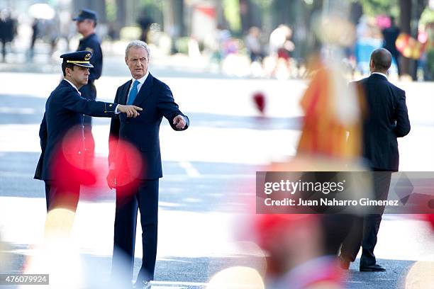 Defense Minister Pedro Morenes attends the 2015 Armed Forces Day at Plaza de la Lealtad on June 6, 2015 in Madrid, Spain.