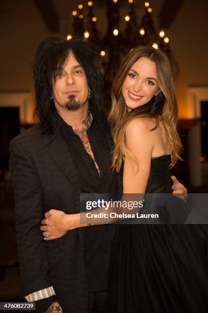 Musician Nikki Sixx and model Courtney Bingham attend their pre-wedding bash on March 1, 2014 in Los Angeles, California.