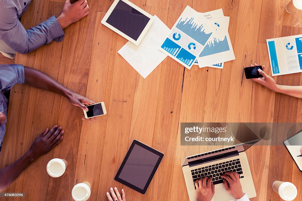 Group of multi-ethnic business people meeting