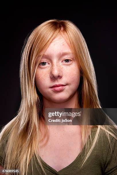 young teenager portrait-close up - green eyes stock pictures, royalty-free photos & images