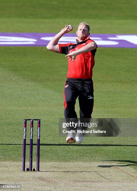 Durham Jets Ben Stokes in action during the NatWest T20 Blast between Durham Jets and Birmingham Bears at Emirates Durham ICG, on June 06, 2015 in...