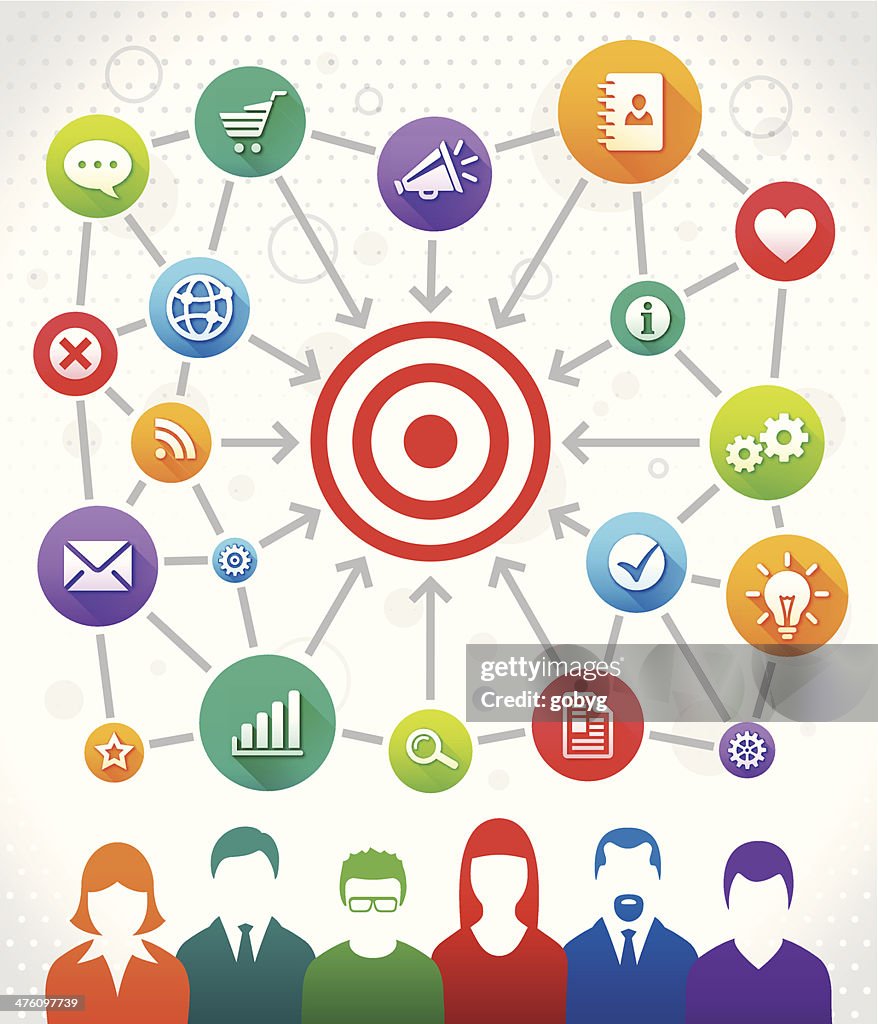 Teamwork Learning Target Teamwork Target High-Res Vector Graphic - Getty Images