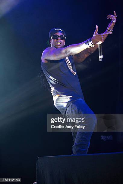 Chainz performs during the 2 Good To Be T.R.U. Tour in The Egyptian Room at Old National Centre on March 1, 2014 in Indianapolis, Indiana.