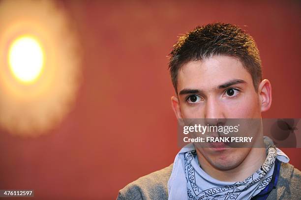 French actor Fabien Heraud attends the Premiere of "De toutes nos forces", on February 13, 2014 in Rennes. AFP PHOTO / FRANK PERRY