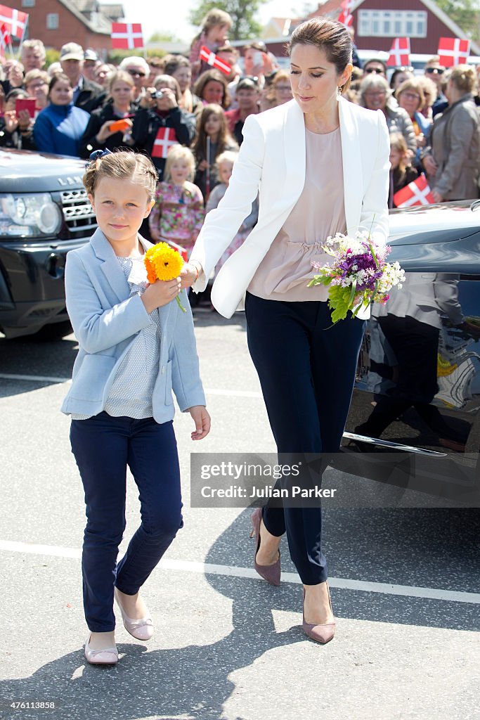 Crown Princess Mary & Princess Isabella Of Denmark Undertake Engagements On The Island Of Samso