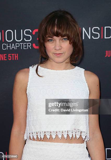 Actress Lenay Dunn attends the premiere of Focus Features' "Insidious: Chapter 3" at the TCL Chinese Theatre on June 4, 2015 in Hollywood, California.