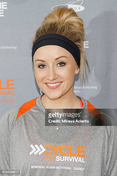 Olympic gymnast Nastia Liukin attends the 2014 "Cycle For Survival" Benefit Ride for Memorial Sloan Kettering Cancer Center at Equinox Rock Center on...