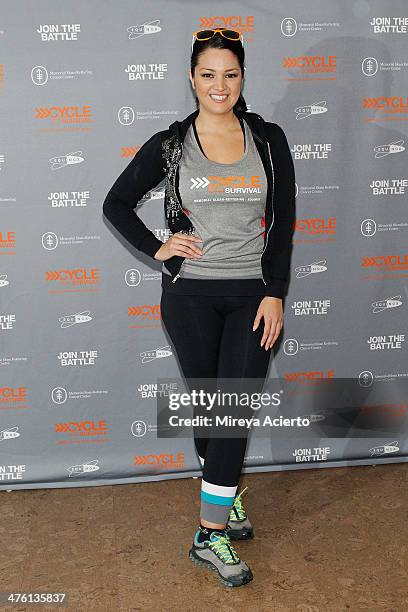 Actress Paula Garces attends the 2014 "Cycle For Survival" Benefit Ride for Memorial Sloan Kettering Cancer Center at Equinox Rock Center on March 2,...