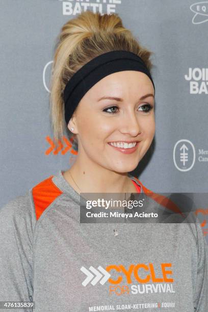 Olympic gymnast Nastia Liukin attends the 2014 "Cycle For Survival" Benefit Ride for Memorial Sloan Kettering Cancer Center at Equinox Rock Center on...