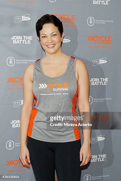 Author Ellie Krieger attends the 2014 "Cycle For Survival" Benefit Ride for Memorial Sloan Kettering Cancer Center at Equinox Rock Center on March 2,...