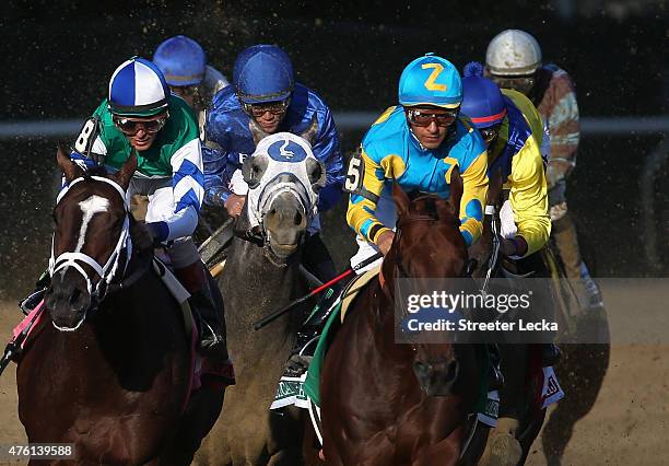 During the 147th running of the Belmont Stakes at Belmont Park on June 6, 2015 in Elmont, New York.