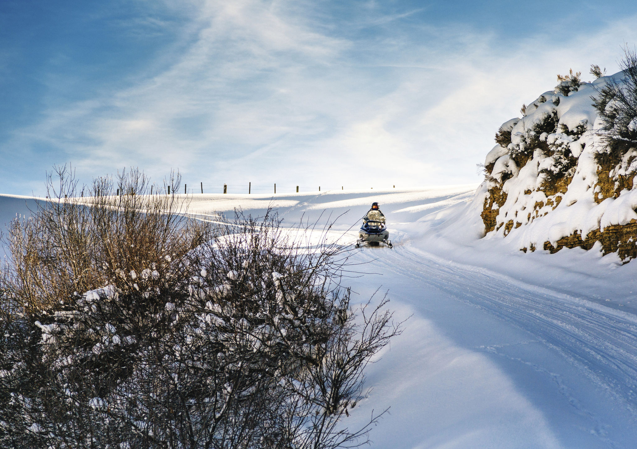 family snowmobiling